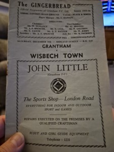 Grantham Town V Wisbech Town 10th December 1955 for sale on Ebay