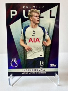 2025-26 Premier Pull Lucas Bergvall Ultra Limited Edition SSP Tottenham Hotspur for sale on Ebay