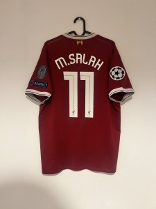Liverpool 2017/2018 Champions League Final Home Football Shirt, M.SALAH 11,Large for sale on Ebay