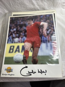 Emlyn Hughes Liverpool FC Autographed Editions card by Westminster COA for sale on Ebay