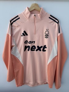 Nottingham Forest 25/26 Addidas Training 1/4 Zip Top Salmon Pink - UK Medium for sale on Ebay