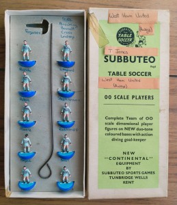 VINTAGE 1960s BOXED SUBBUTEO CONTINENTAL OO SCALE HW 'WEST HAM' FOOTBALL TEAM for sale on Ebay