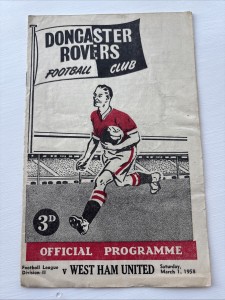Doncaster Rovers V West Ham Utd 1957-58 for sale on Ebay