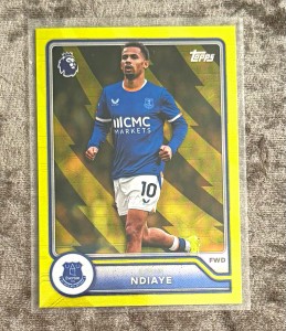 Topps Premier League Iliman Ndiaye Everton #130 Yellow Voltage Parallel 2026/27 for sale on Ebay