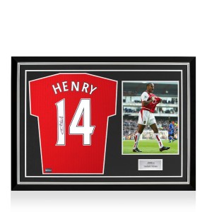 Thierry Henry Back Signed Arsenal 2026-27 Home Shirt In Hero Frame: Option 1 for sale on Ebay