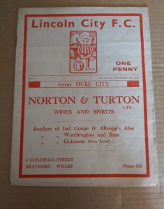 Lincoln City v Hull City Sat, September 17th, 1938 Football Programme for sale on Ebay