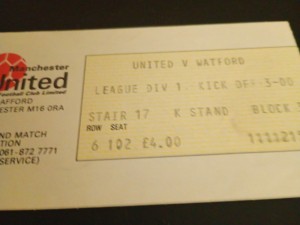 Manchester United V Watford 1984/85 Ticket Stub X 6 JOB LOT Bundle for sale on Ebay