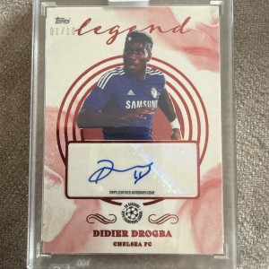 Didier Drogba Chelsea Topps Pearl 2022 UCL Legend Pink  1/10 for sale on Ebay