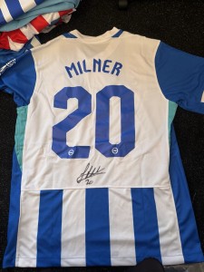 James Milner Signed Brighton Shirt With COA England for sale on Ebay