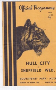 1955   1956          Hull City  v   SHEFFIELD WEDNESDAY for sale on Ebay