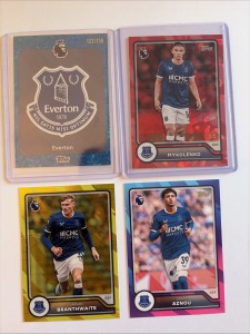 Topps Premier League 2026/2027 Everton Bundle Numbered Cards x 2 + Paralell x 2 for sale on Ebay