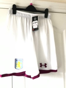Aston Villa White Shorts for sale on Ebay