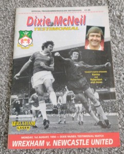 Dixie McNeil Testimonial Programme Wrexham V Newcastle 1994 for sale on Ebay