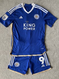 Leicester City Home Kit 2023/24 Season Size 13-14. No 9 VARDY. for sale on Ebay