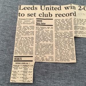 WOLVES V LEEDS UNITED FOOTBALL LEAGUE DIVISION 1 NEWSPAPER MATCH REPORT 1973 for sale on Ebay
