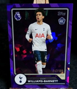 2026/27 Topps Premier League Luca Williams-Barnett Rookie Purple /199 Tottenham for sale on Ebay