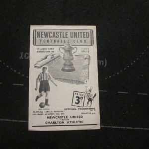 Newcastle v Charlton Div 1 1951/2 for sale on Ebay