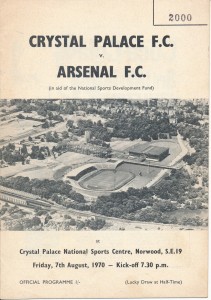 Crystal Palace v Arsenal (Friendly @ Nat Sports Centre) 1970/1971 DOUBLE SEASON! for sale on Ebay