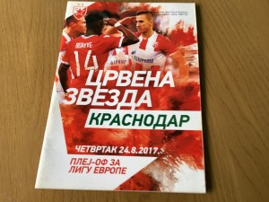 Red Star Belgrade v Krasnodar August 2017 for sale on Ebay