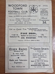 Woodford Town v Bromley 1950-51 for sale on Ebay