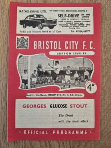 1960/61 Bristol City V Torquay Division 3 Football Programme Very Good Condition for sale on Ebay