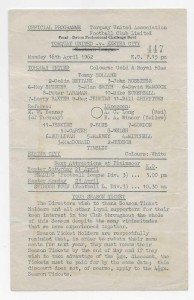 1962 Devon Professional Challenge Bowl Final - TORQUAY UNITED v. EXETER CITY s/s for sale on Ebay