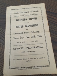 Grimsby Town V Bolton Wanderers 25/12/1945 League for sale on Ebay