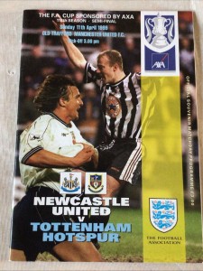 Programme  Newcastle United v Tottenham Hotspur  April 1999  FA Cup Semi Final for sale on Ebay