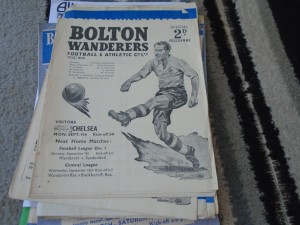 BOLTON WANDERERS V CHELSEA 1950-1 for sale on Ebay