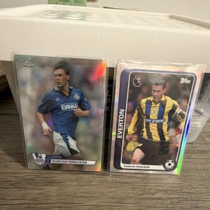 Topps Premier League 2026-2027 Everton Duncan Ferguson Chrome 2 Cards CC11 RT12 for sale on Ebay