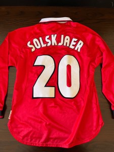 Signed Manchester United 1999 Champions League Long Sleeve Solskjaer 20 Shirt M for sale on Ebay