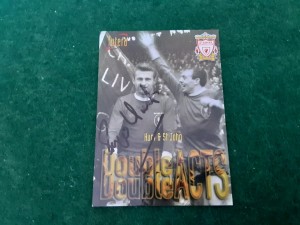 LIVERPOOL - ROGER HUNT SIGNED Futera Football Trading Card  for sale on Ebay