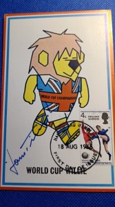 1966 World Cup Willie FDC postcard, Signed Hans Tilkowski, W. Germany goalkeeper for sale on Ebay