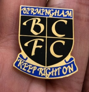 RARE BIRMINGHAM CITY BCFC KEEP RIGHT ON SHIELD ENAMEL PIN BADGE for sale on Ebay
