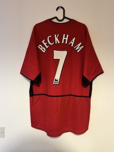 Manchester United 2002-2004 Home Football Shirt, BECKHAM 7, XL for sale on Ebay