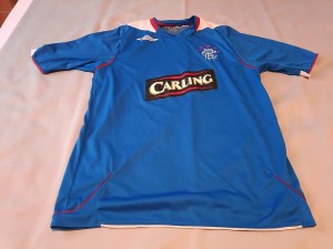 Vintage Glasgow Rangers Umbro Blue Home Short Sleeve Football Shirt Sz M Carling for sale on Ebay