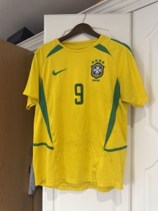 Ronaldo Nazario R9 Brazil 2002 Home Shirt (s) – Short Sleeve – Retro World Cup for sale on Ebay