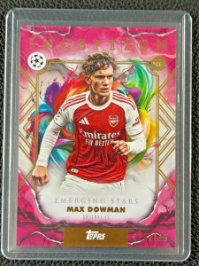 2025-26 Topps Inception Arsenal MAX DOWMAN RC Pink 125/125 Bookend for sale on Ebay
