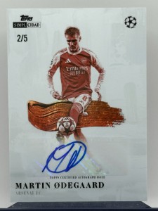 2026 Topps Simplicidad UEFA Martin Odegaard Arsenal Red Auto /5  Color Match for sale on Ebay