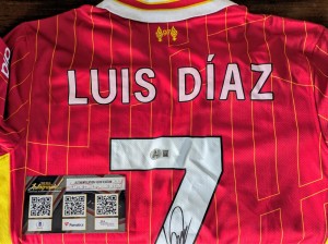 Luis Diaz Signed 24/25 Liverpool Home Shirt With PHOTO PROOF & COA for sale on Ebay