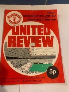 MANCHESTER UNITED V SHEFFIELD UNITED 1971/72 - DIVISION 1 PROGRAMME for sale on Ebay