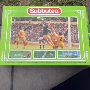 90s SUBBUTEO BOXED SET 60140. GOALS RED NETS  TEAMS BALLS FLAGS & PITCH.COMPLETE for sale on Ebay
