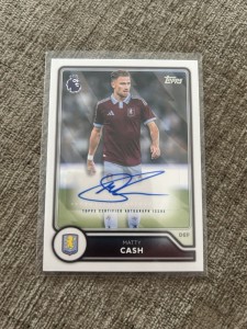 Topps Premier League Flagship 2026/27 Base Auto Matty Cash Aston Villa BA-MCH for sale on Ebay