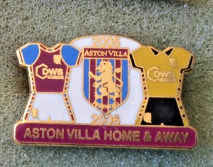 Aston Villa Football Club Twin Kit & Crest Badge for sale on Ebay