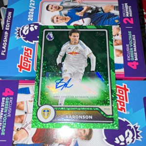 Topps Flagship Premier League 2026/27 Brenden Aaronson Leeds BA-BA Auto 37/99 for sale on Ebay