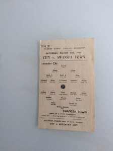 LEICESTER CITY V SWANSEA TOWN 16.03.1946 LEAGUE GAME ONE PAGER for sale on Ebay