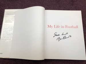 Football book Manchester United Sir Bobby Charlton My Life in Football autograph for sale on Ebay