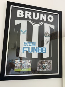 Newcastle United BRUNO Signed Football Shirt Framed Display with Photo Inserts for sale on Ebay