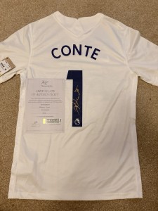 Tottenham Hotspur Antonio Conte signed football shirt with COA, Premiership for sale on Ebay