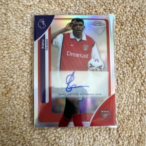 Topps Chrome Premier League Arsenal Kanu Autograph Card Certified for sale on Ebay